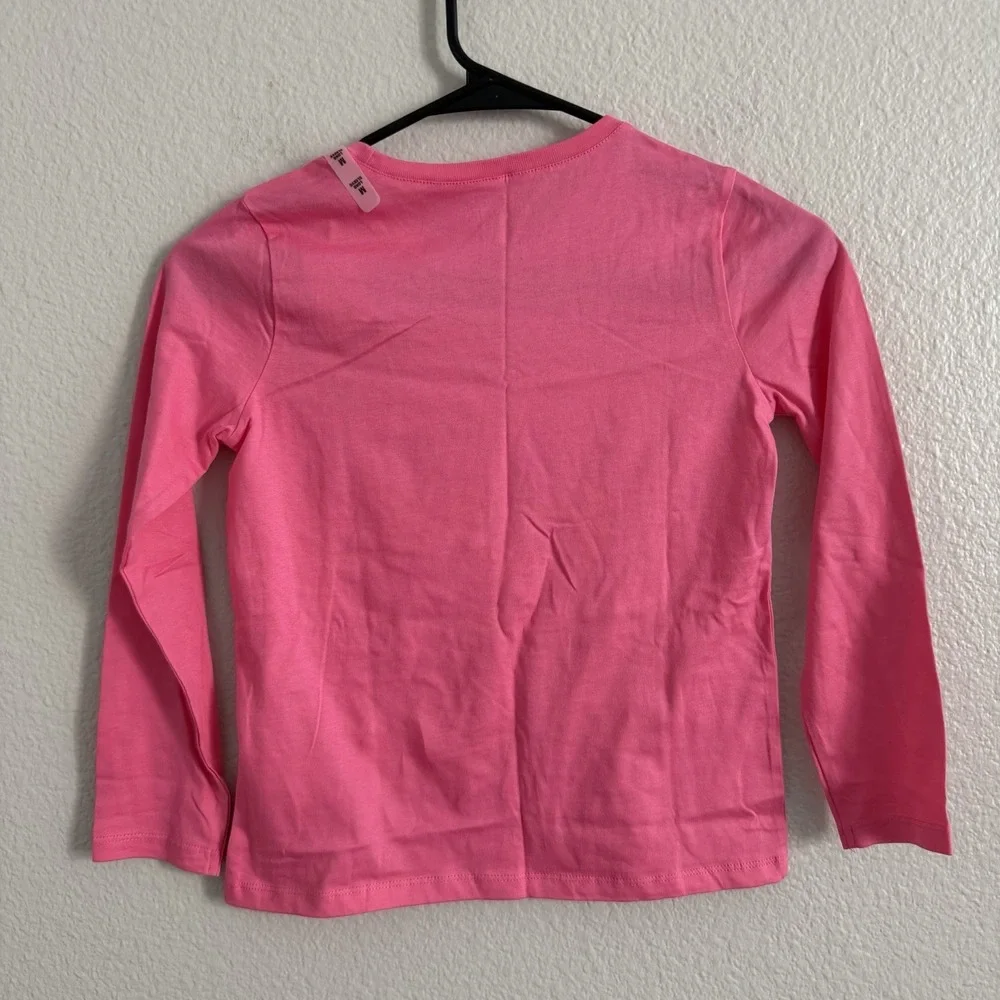 The Children's Place Girls Pink Cat T-Shirt Long Sleeve 7/8 Medium Sassy NWT